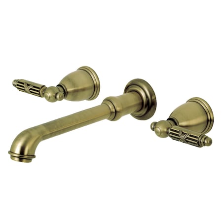 Kingston Brass Roman Tub Faucet, Antique Brass, Wall Mount KS7023GL